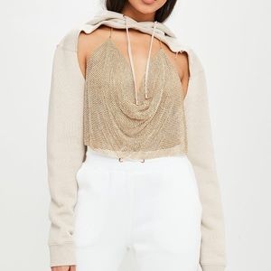 CARLI BYBEL X MISSGUIDED cut out sweatshirt